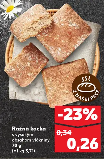 Ražná kocka s vysokým obsahom vlákniny