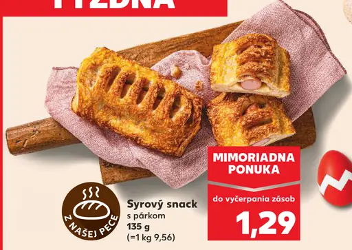 Syrový snack s párkom