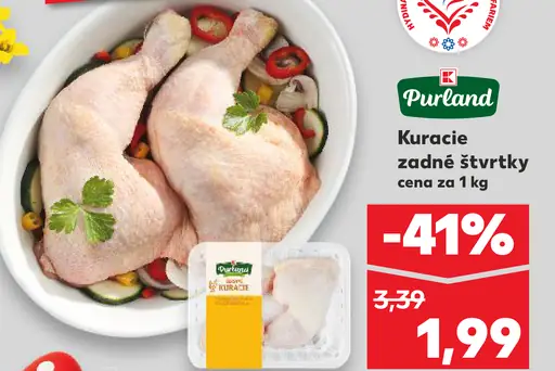 Purland kuracie zadné štvrťky
