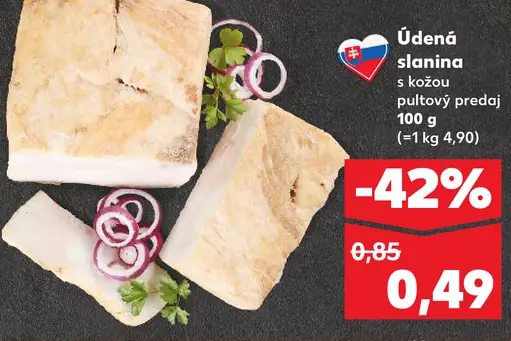 Údená slanina s kožou
