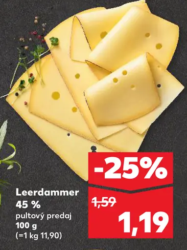 Leerdammer 45 % syr pultový predaj