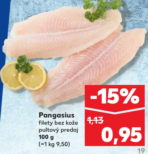 Pangasius fileta bez kože
