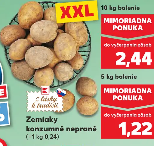 Zemiaky konzumné neprané 5 kg balenie