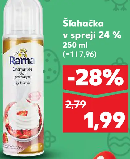 Rama Cremefine šľahačka v spreji 24 %