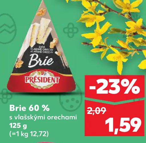 Président Brie 60 % syr s vlašskými orechmi