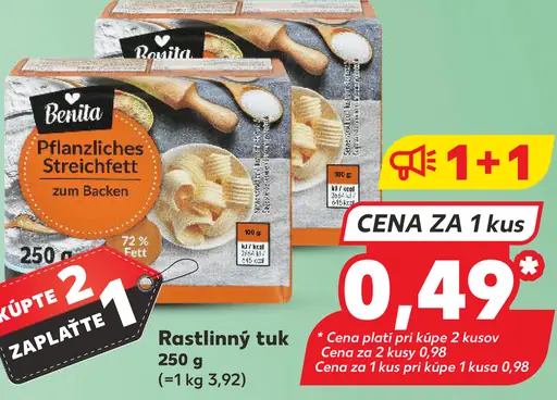 Benita rastlinný tuk na pečenie