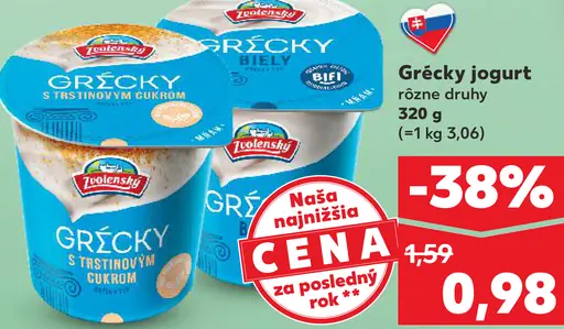 Zvolenský jogurt grécky typ