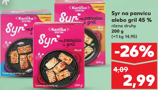 Karitka Syr na panvicu alebo gril 45%
