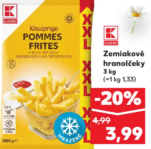 K Classic Zemiakové hranolčeky