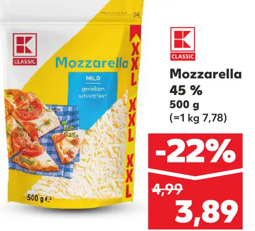 K-Classic Mozzarella 45%