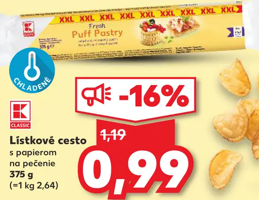 K-Classic Lístkové cesto s papierom na pečenie