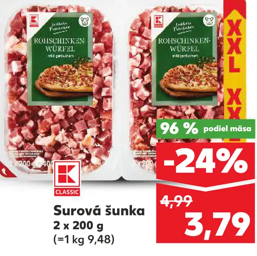 K-Classic surová šunka kocky