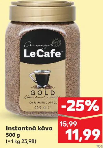 LeCafe Gold instantná káva