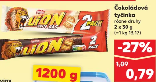 Nestlé Lion čokoládová tyčinka 2 pack