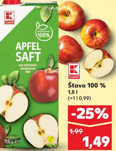 K-Classic 100 % jablková šťava