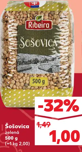 Ribeira šošovica zelená