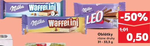 Milka oblátky rôzne druhy