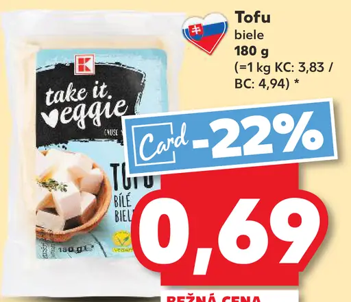 Take it veggie tofu biele