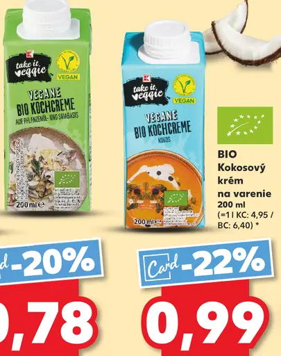 Take It Veggie BIO Kokosový krém na varenie