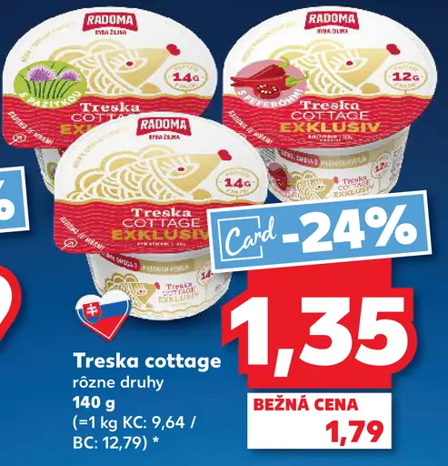 Trevita treska cottage exkluzív rôzne druhy