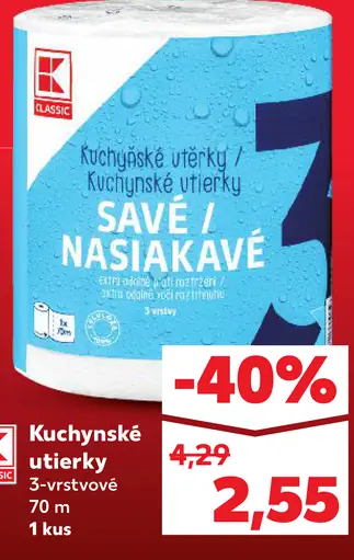 K-Classic Kuchynské utierky 3-vrstvové