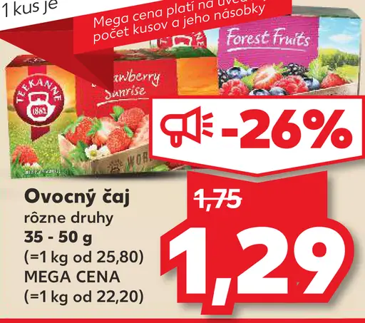 Mega Berry ovocný čaj rôzne druhy