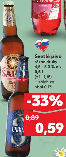 Šariš pivo fľaša