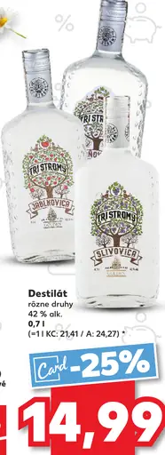 Tri stromky slivovica destilát