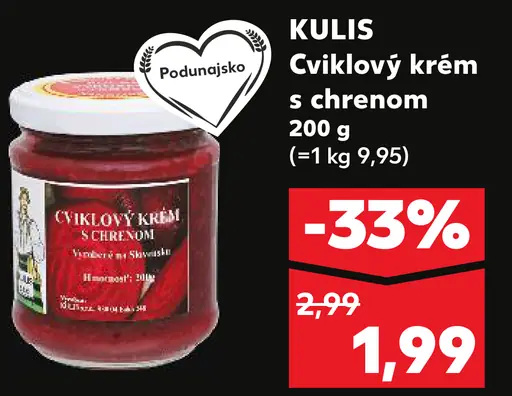Kulis cviklový krém s chrenom