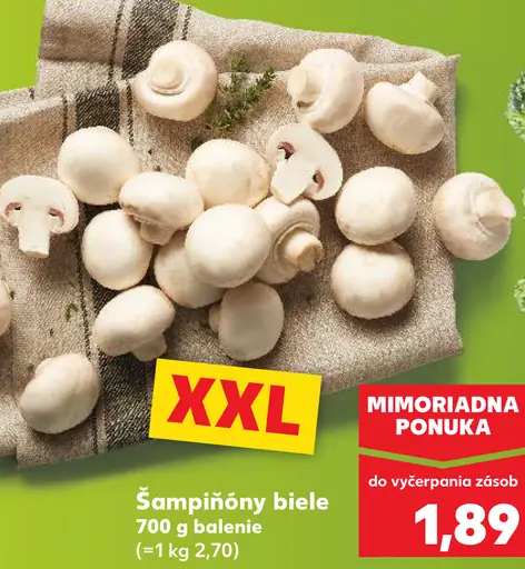 Šampiňóny biele čerstvé