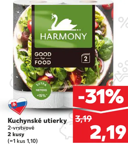 Harmony kuchynské utierky 2-vrstvové