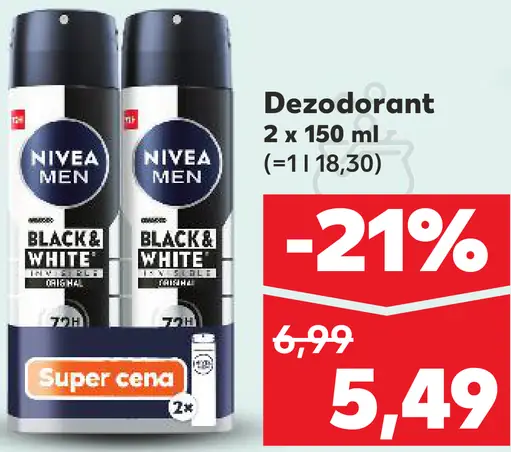 Nivea Men Black & White dezodorant sprej
