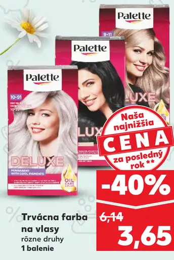 Palette Deluxe trvácna farba na vlasy