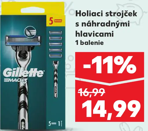Gillette Mach3 holiaci strojček s náhradnými hlavicami