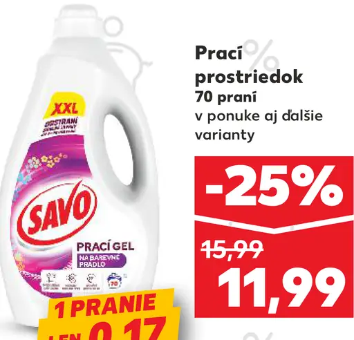 Savo prací gél rôzne varianty