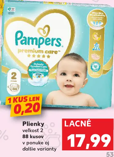Pampers Premium Care plienky veľkosť 2