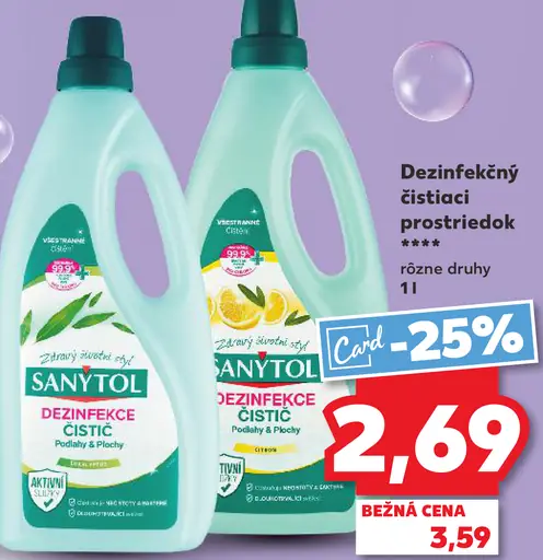 Sanytol dezinfekčný čistiaci prostriedok na podlahy a plochy