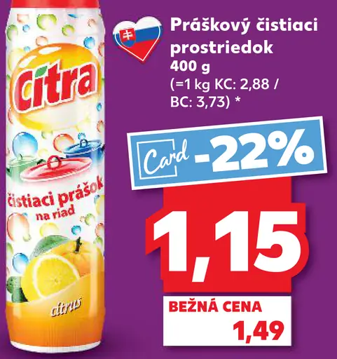Citra Práškový čistiaci prostriedok