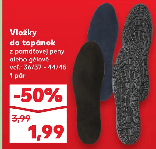 Vložky do topánok z pamäťovej peny alebo gélové