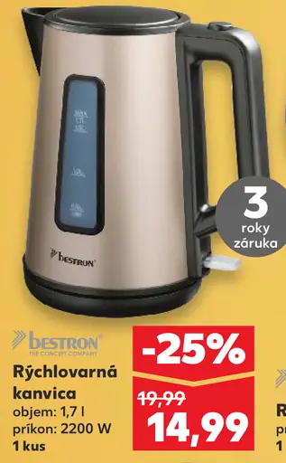 Bestron Rýchlovarná kanvica