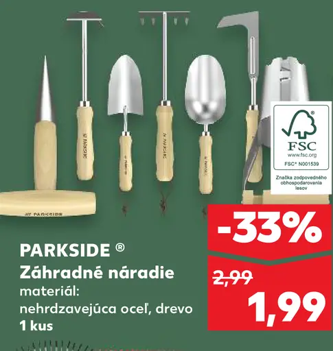 Parkside záhradné náradie malé