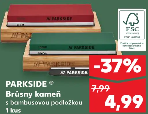 Parkside brúsny kameň s bambusovou podložkou