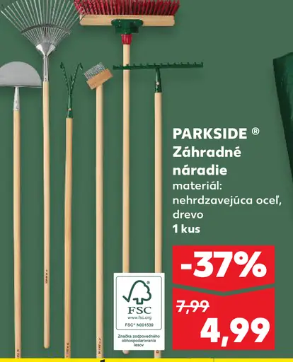 Parkside záhradný hrable a náradie veľké