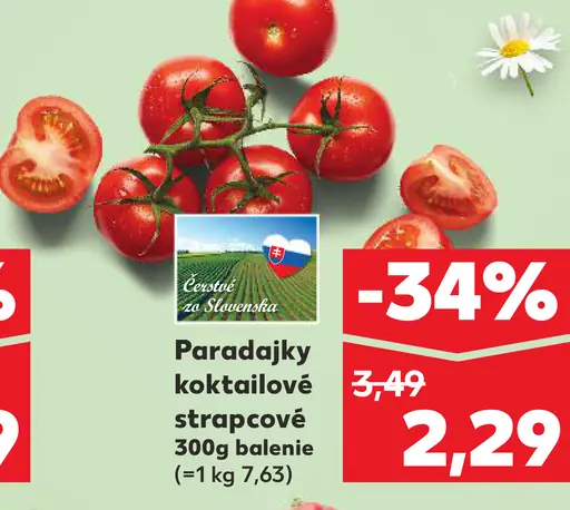Paradajky koktailové strapcové