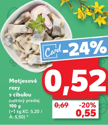 Matjesové rezy s cibuľou