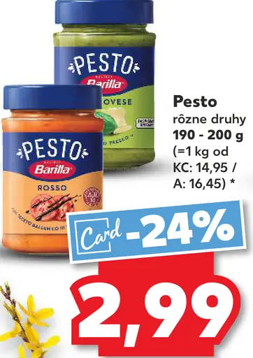 Barilla Pesto rôzne druhy