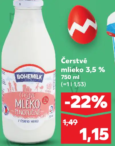 Bohemilk Čerstvé mlieko 3,5%