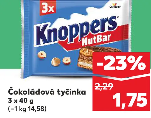 Knoppers NutBar čokoládové tyčinky
