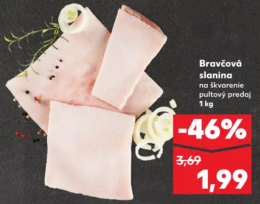 Bravčová slanina na škvarenie
