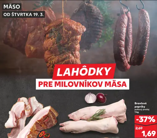 Bravčové paprčky pultový predaj